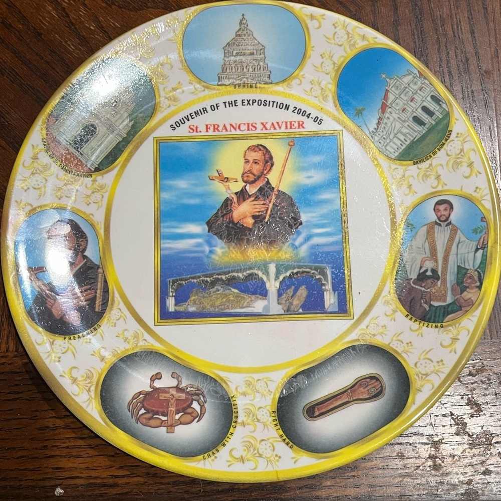 St. Francis Xavier plastic plate